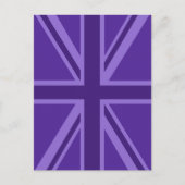 Paars Accent Union Jack Decor Briefkaart (Voorkant)