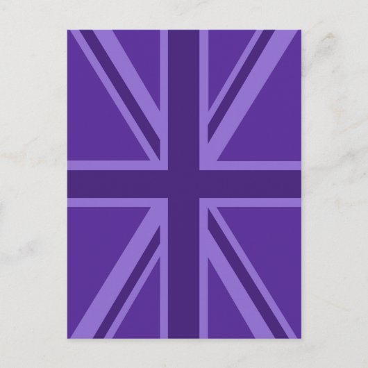 Paars Accent Union Jack Decor Briefkaart (Voorkant)