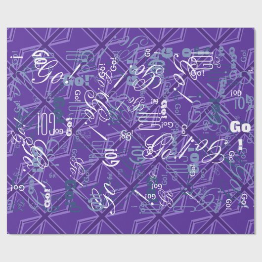 Paars Accent Union Jack Decor Cadeaupapier (Vlak)