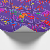 Paars Accent Union Jack Decor Cadeaupapier (Hoek)