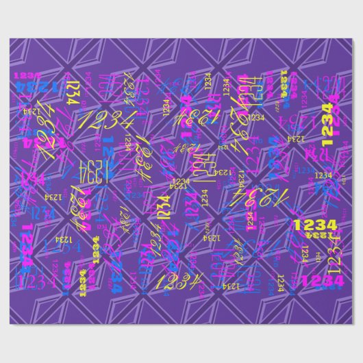 Paars Accent Union Jack Decor Cadeaupapier (Vlak)