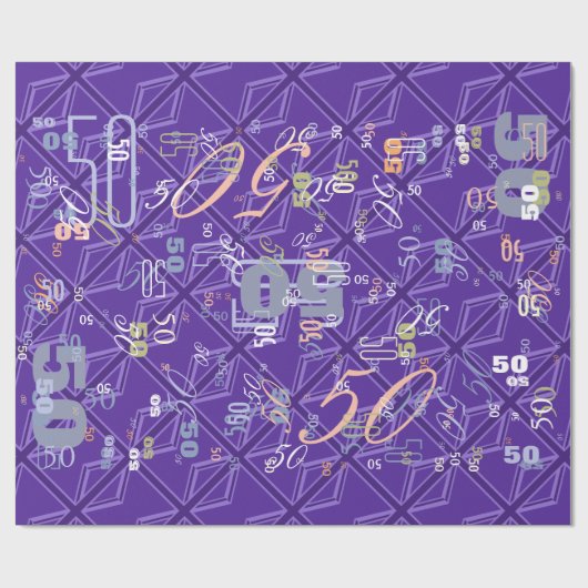 Paars Accent Union Jack Decor Cadeaupapier (Vlak)