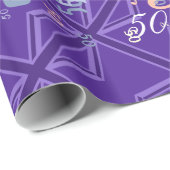 Paars Accent Union Jack Decor Cadeaupapier (Rol Hoek)