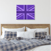 Paars Accent Union Jack Decor Canvas Afdruk (Insitu (Slaapkamer))