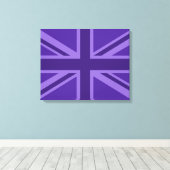 Paars Accent Union Jack Decor Canvas Afdruk (Insitu (Houten vloer))