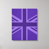 Paars Accent Union Jack Decor Canvas Afdruk (Voorkant)