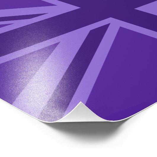 Paars Accent Union Jack Decor Foto Afdruk (Hoek)