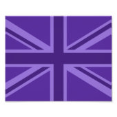 Paars Accent Union Jack Decor Foto Afdruk (Voorkant)