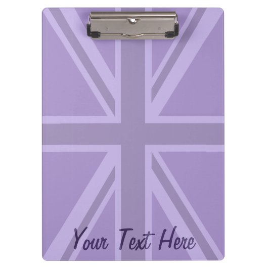 Paars Accent Union Jack Decor Klembord (Voorkant)
