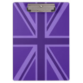 Paars Accent Union Jack Decor Klembord (Voorkant)