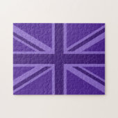 Paars Accent Union Jack Decor Legpuzzel (Horizontaal)