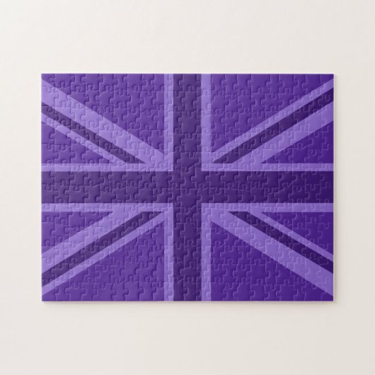Paars Accent Union Jack Decor Legpuzzel (Horizontaal)