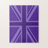 Paars Accent Union Jack Decor Legpuzzel (Verticaal)
