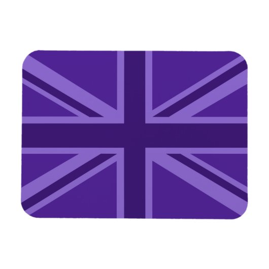 Paars Accent Union Jack Decor Magneet (Horizontaal)