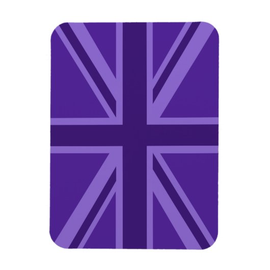 Paars Accent Union Jack Decor Magneet (Verticaal)