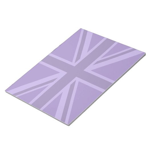 Paars Accent Union Jack Decor Notitieblok (Schuin)