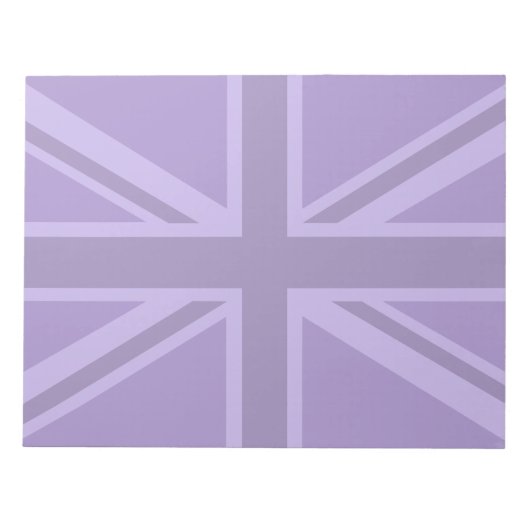 Paars Accent Union Jack Decor Notitieblok (Voorkant)
