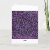 Paars Achtergrond Wenskaart Kaart (Achterkant)