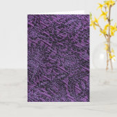Paars Achtergrond Wenskaart Kaart (Gele Bloem)