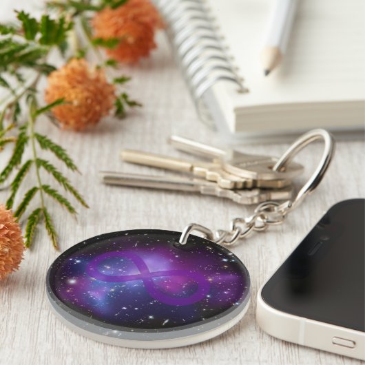 Paars Afbeelding Sleutelhanger (Voorkant Rechts)
