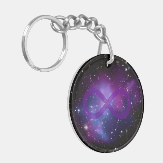 Paars Afbeelding Sleutelhanger (Voorkant Links)