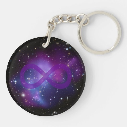 Paars Afbeelding Sleutelhanger (Achterkant)