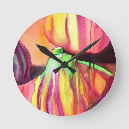 Paars Afbeeldingen oorspronkelijke kunstdruppelsch Ronde Klok (Voorkant)