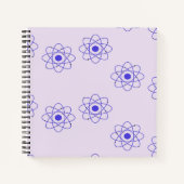 Paars afdrukpatroon notitieboek (Voorkant)