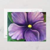 Paars Afrikaans Violet Briefkaart (Voorkant / Achterkant)