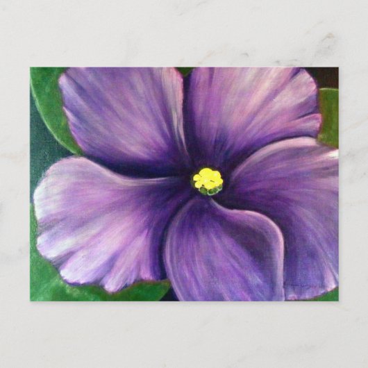 Paars Afrikaans Violet Briefkaart (Voorkant)