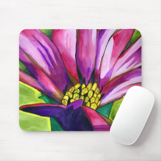 Paars-Afrikaanse Daisy-bloem Muismat (Met muis)