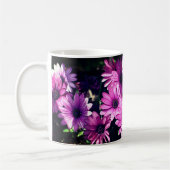 Paars-Afrikaanse Daisy Flowers gepersonaliseerd Koffiemok (Links)
