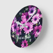 Paars-Afrikaanse Daisy Flowers gepersonaliseerd Ronde Klok (Hoek)