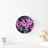 Paars-Afrikaanse Daisy Flowers gepersonaliseerd Ronde Klok (Huis)