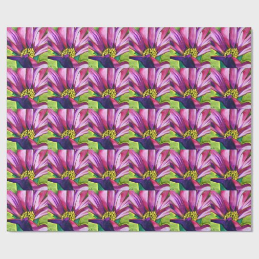 Paars-Afrikaanse Daisy waterverf Cadeaupapier (Vlak)