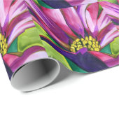 Paars-Afrikaanse Daisy waterverf Cadeaupapier (Rol Hoek)