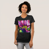 Paars-Afrikaanse Daisy waterverf T-shirt (Voorkant volledig)
