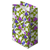 Paars Afrikaanse Violet Flowers Gift Bag Klein Cadeauzakje (Voorkant Gekanteld)