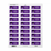 Paars Afstudeeradres Klas van 2023 Etiket (Full Sheet)