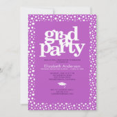 Paars afstudeerder gedurfde moderne typografie kaart (Voorkant)