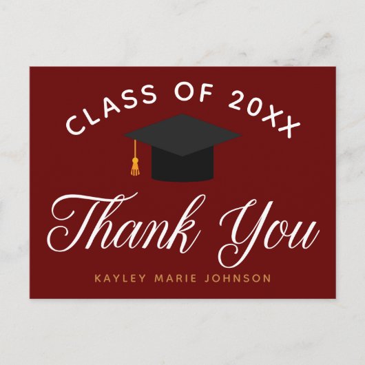 Paars afstudeerproject Bedankje voor de afgestudee Briefkaart (Voorkant)