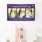 Paars Afstuderen 3 Foto Modern Calligrafie Harart. Spandoek (Insitu)