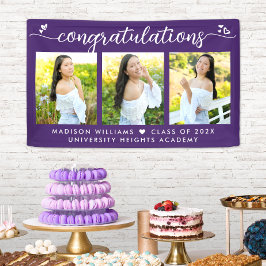 Paars Afstuderen 3 Foto Modern Calligrafie Harart. Spandoek