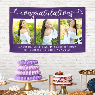 Paars Afstuderen 3 Foto Modern Calligrafie Harart. Spandoek