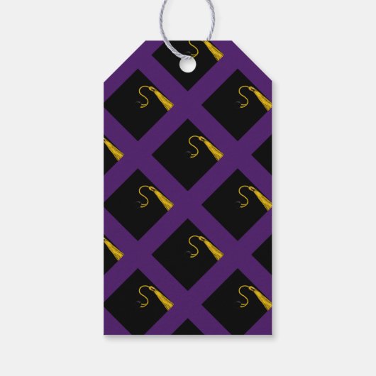 Paars Afstuderen Cadeaulabel (Achterkant)