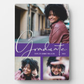 Paars Afstuderen Foto Collage Fotoplaat (voorkant)