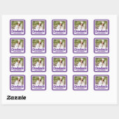 Paars Afstuderen Foto Persoonlijk Afstuderen Vierkante Sticker (Vel)