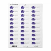Paars Afstuderen | Modern Paint Afstudeerder Adres Etiket (Full Sheet)