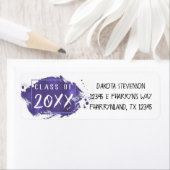 Paars Afstuderen | Modern Paint Afstudeerder Adres Etiket (Insitu)