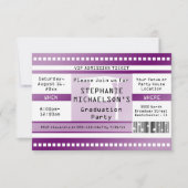 Paars Afstuderen- of partijtoelatingstabel Kaart (Voorkant)